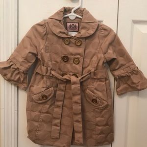 Juicy couture baby girls trench coat size 12 mo
